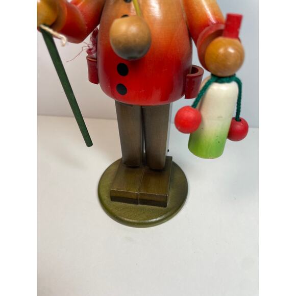 8.5" Vintage Steinbach West Germany Wood Incense Pipe Smoker Clockmaker Figurine - Picture 3 of 6